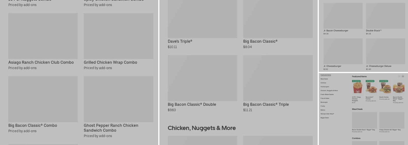 Wendy's Menu