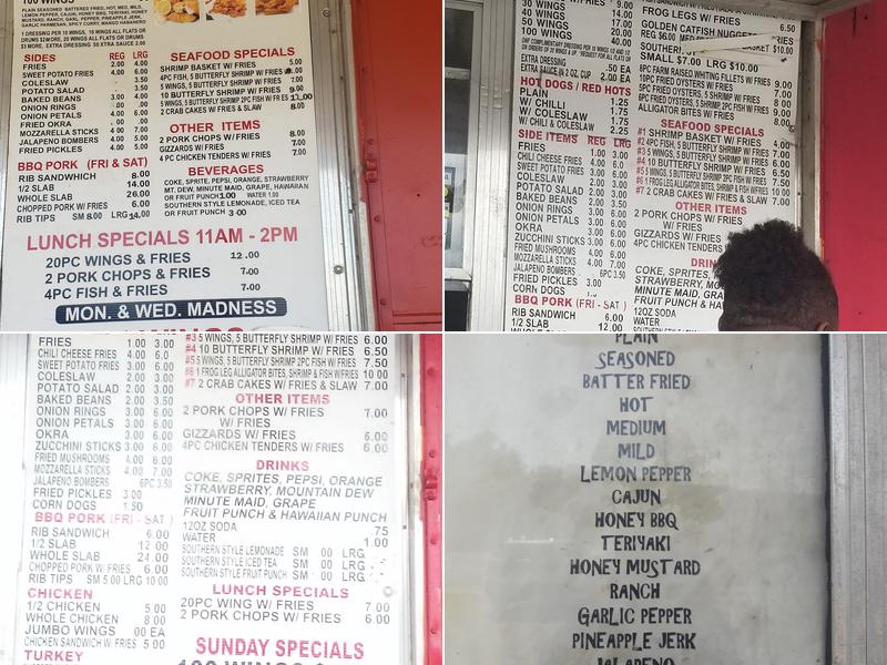 D C Wings & BBQ Menu