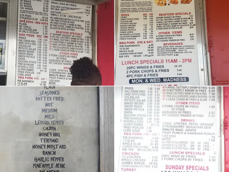 D C Wings & BBQ Menu
