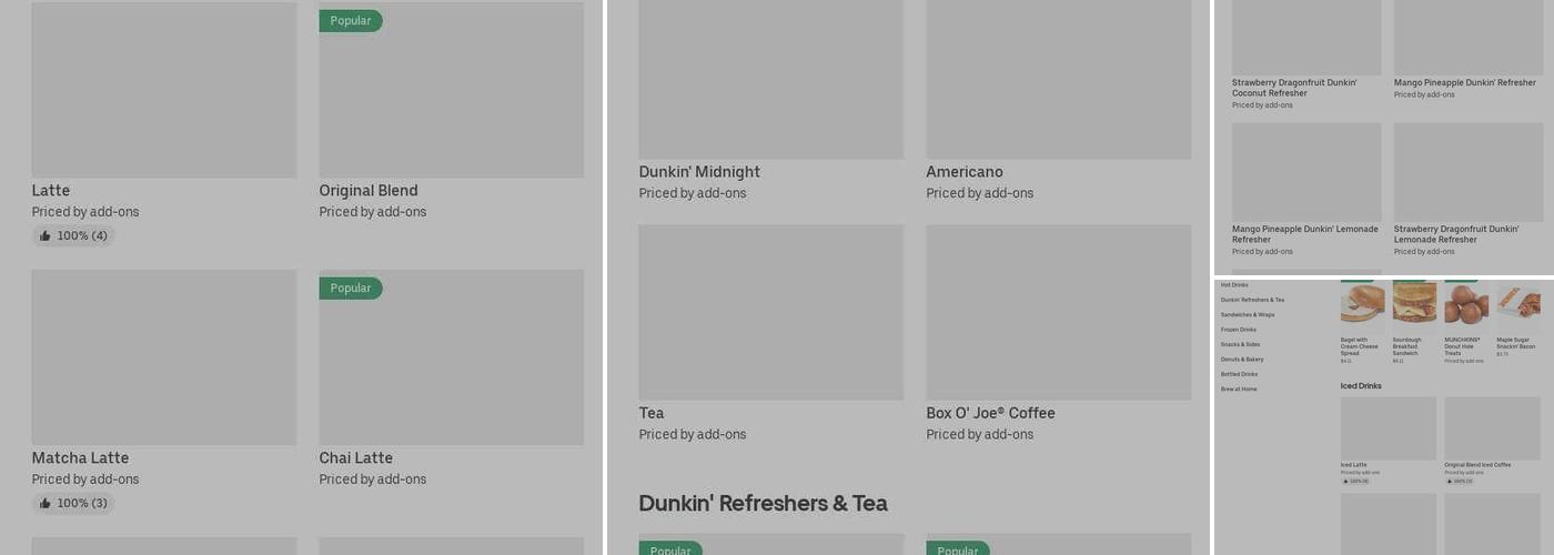 Dunkin' Menu
