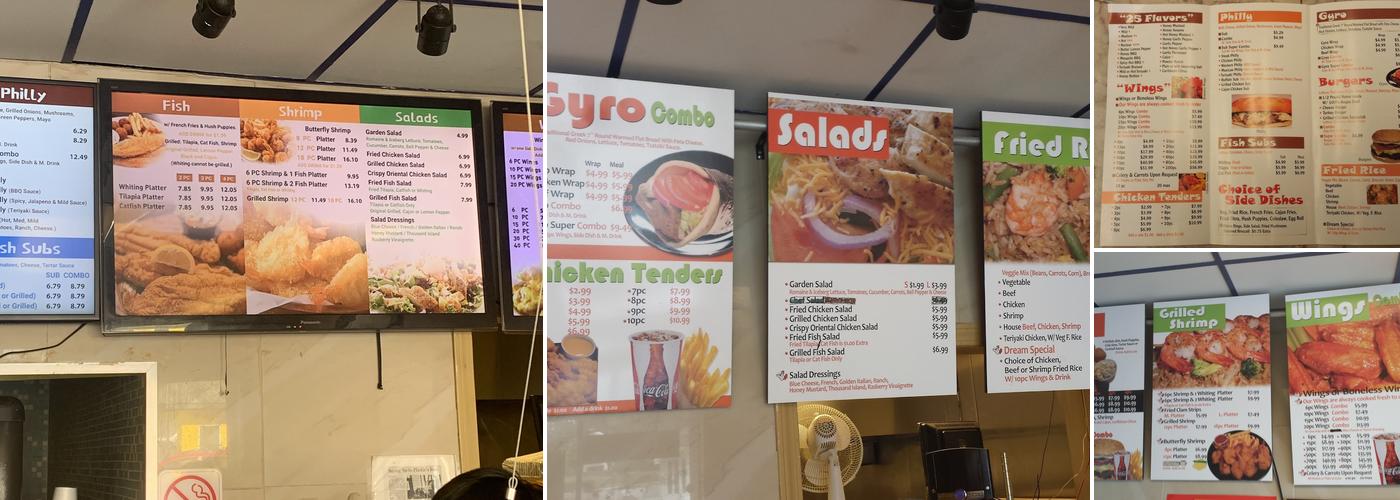 Dream Wings Menu