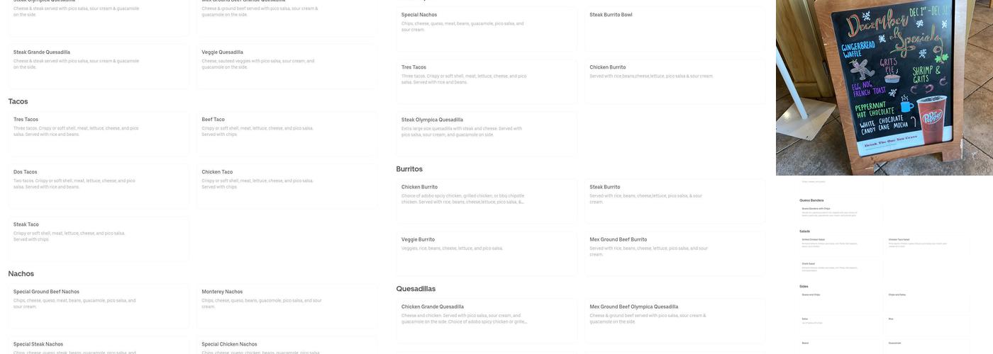 J.Christopher's Menu