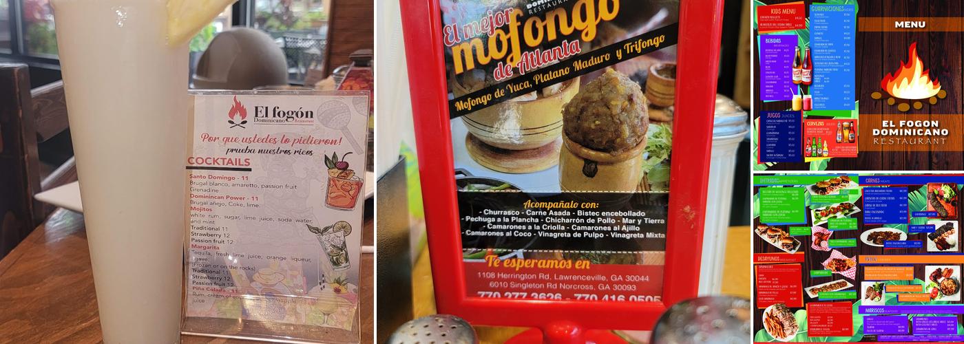El Fogón Dominicano Menu