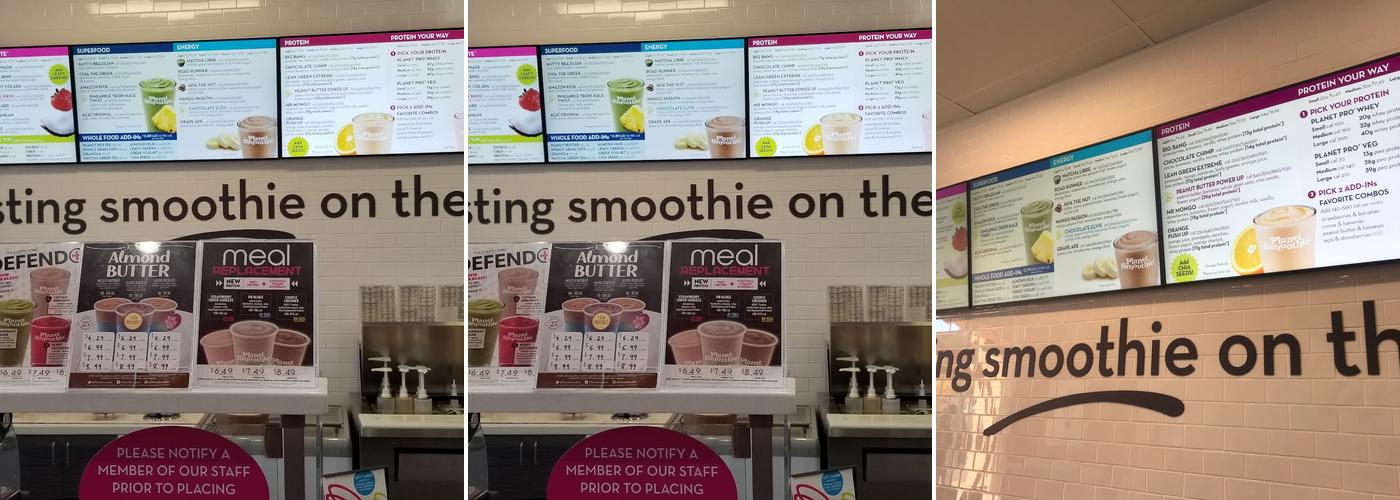 Planet Smoothie Menu