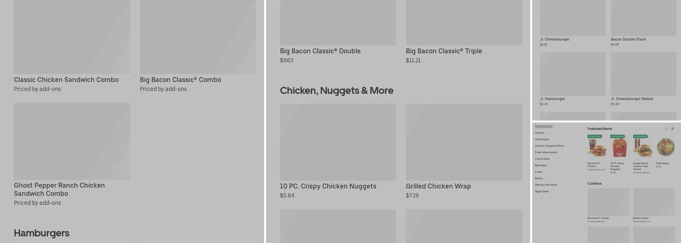Wendy's Menu