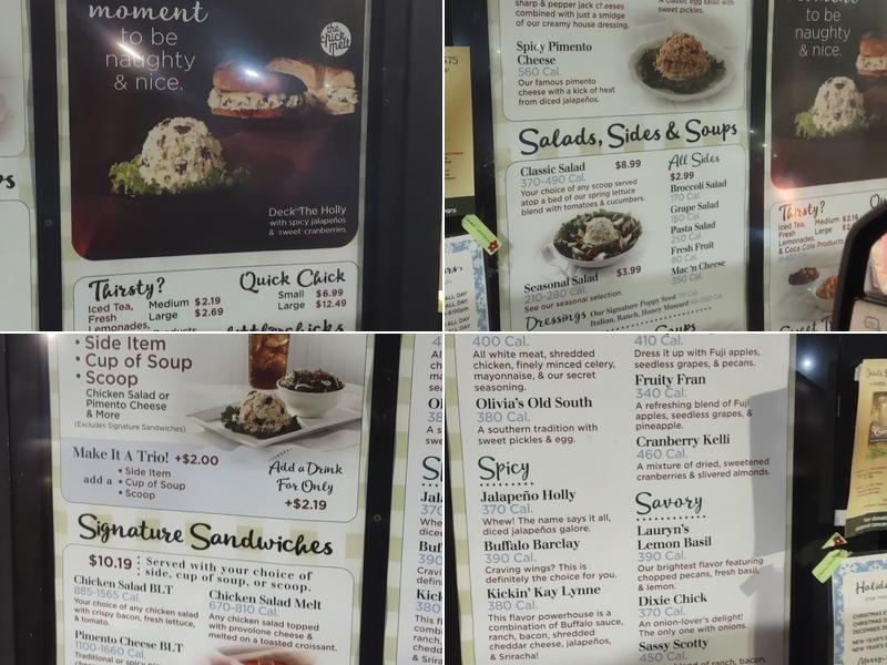 Chicken Salad Chick Menu