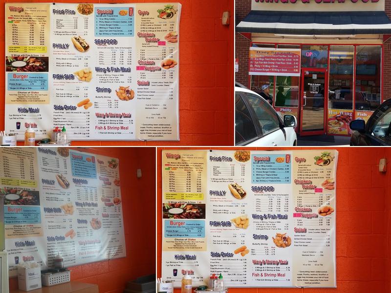 Wings & Seafood Menu