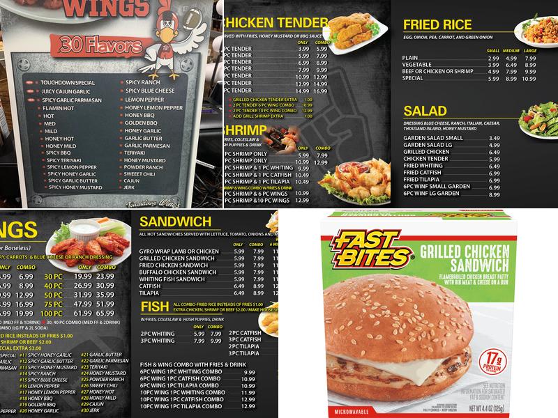 Touchdown Wings at Lithonia Menu