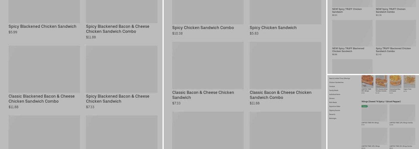 Popeyes Louisiana Kitchen Menu