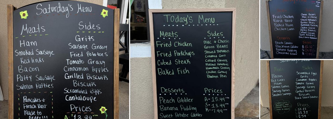 Tims Chicken Shack Menu