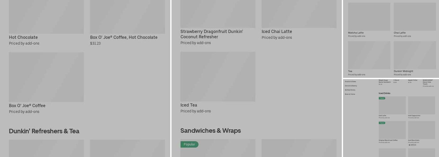 Dunkin' Menu
