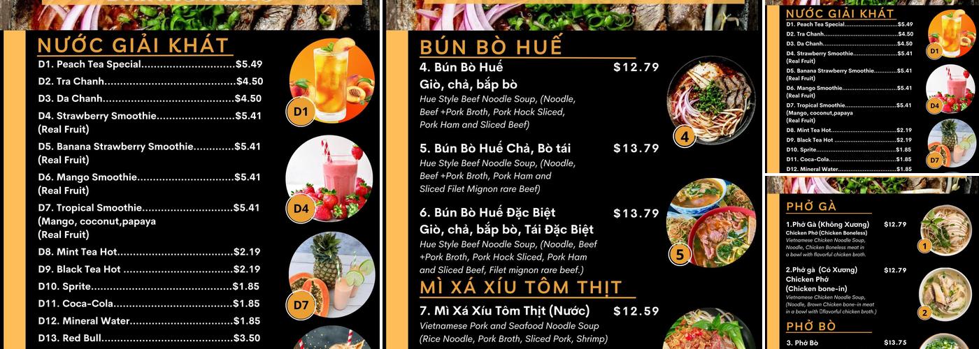 Hue Cafe and Deli Menu