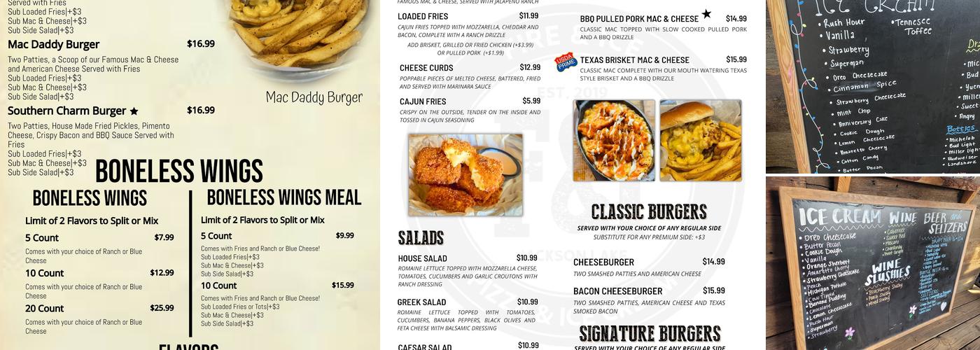 Fire & Ice Pizza and Ice Cream Menu