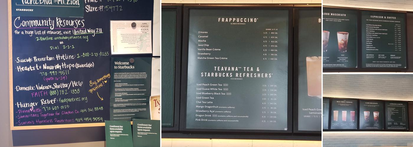 Starbucks Menu
