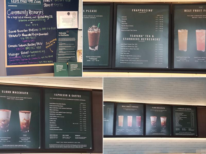 Starbucks Menu