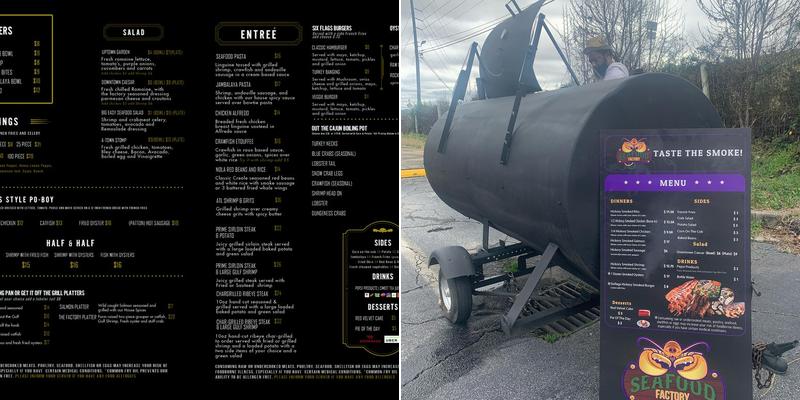 Seafood Factory Menu