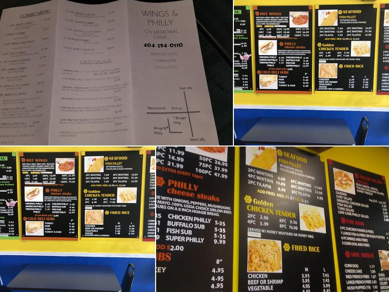 Wings & Philly Menu