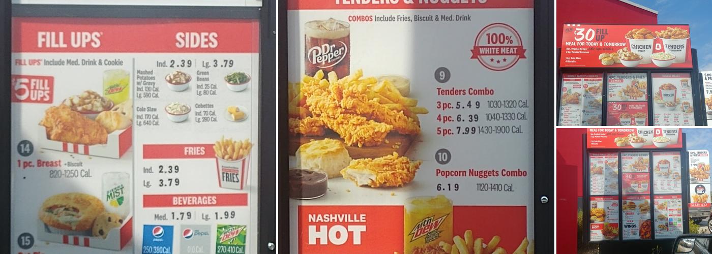 KFC Menu
