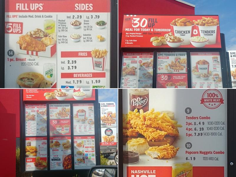 KFC Menu