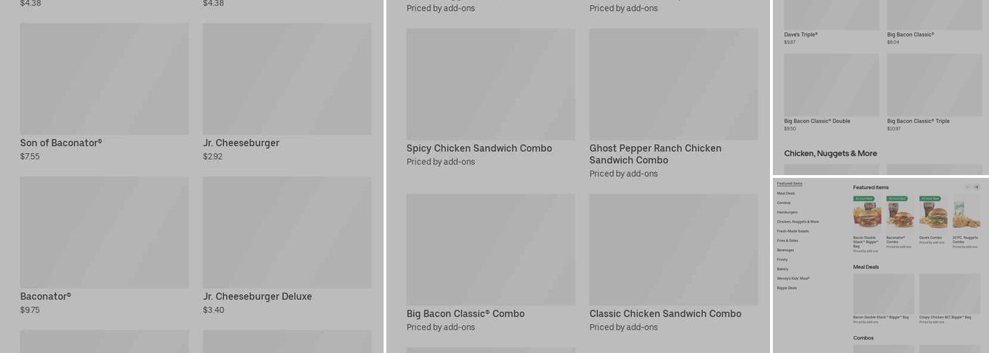 Wendy's Menu