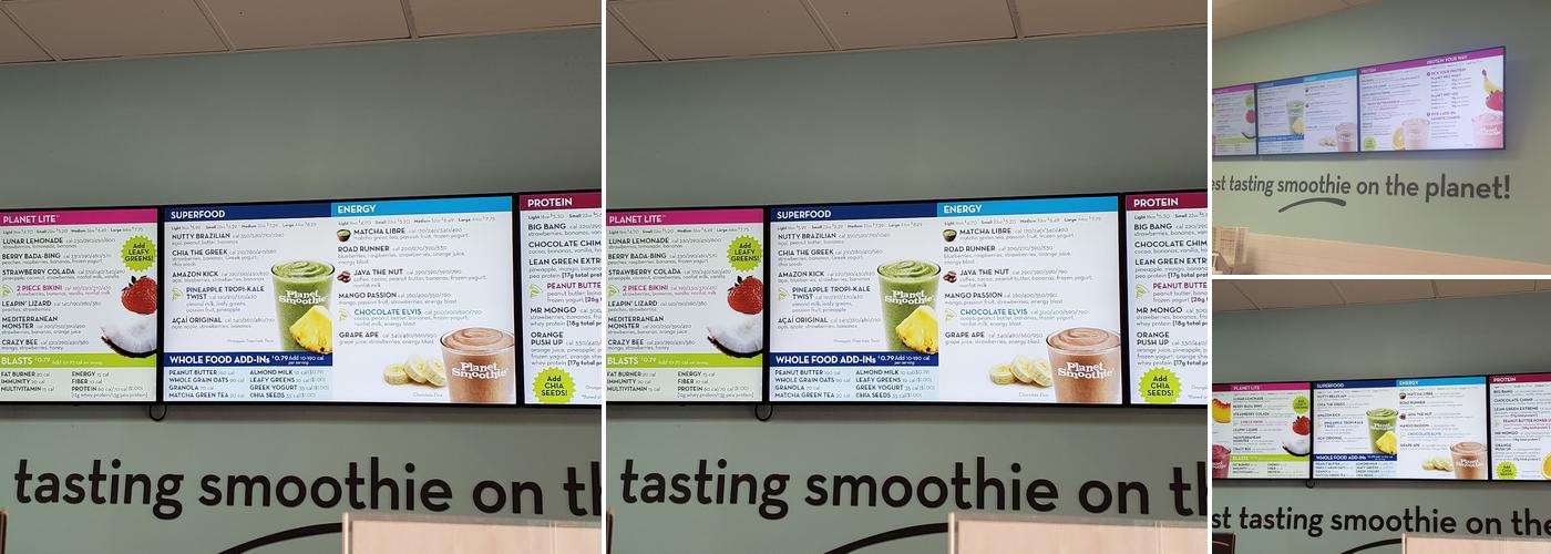 Planet Smoothie Menu