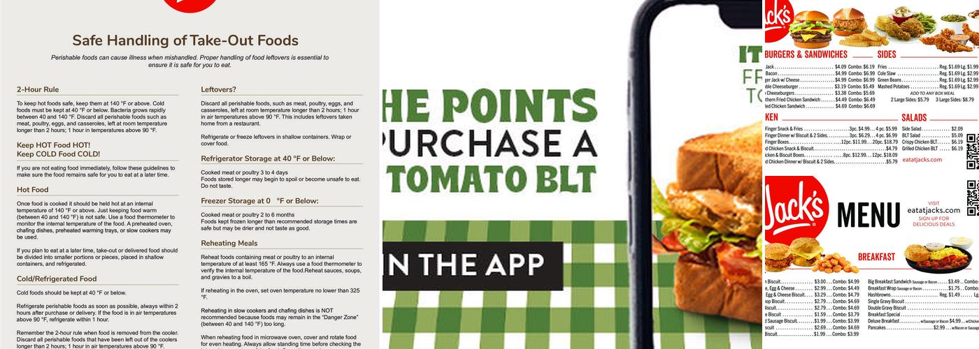 Jack's Menu