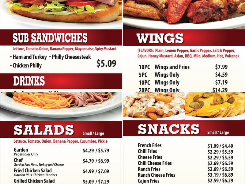 Wing It Menu