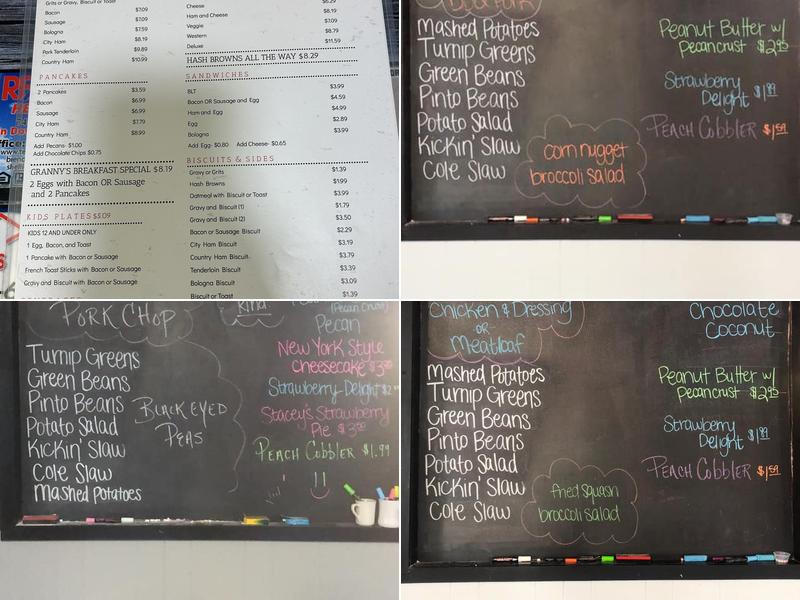 Granny's Corner Menu