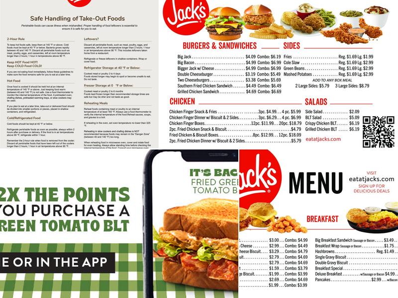Jack's Menu