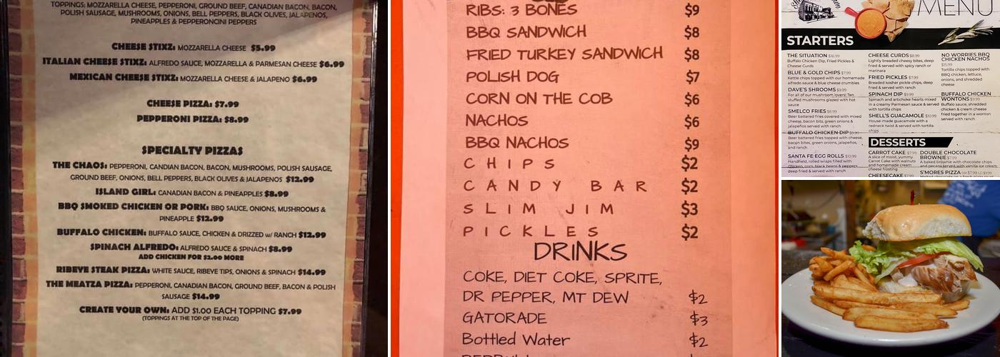 Shell’s Downtown Menu