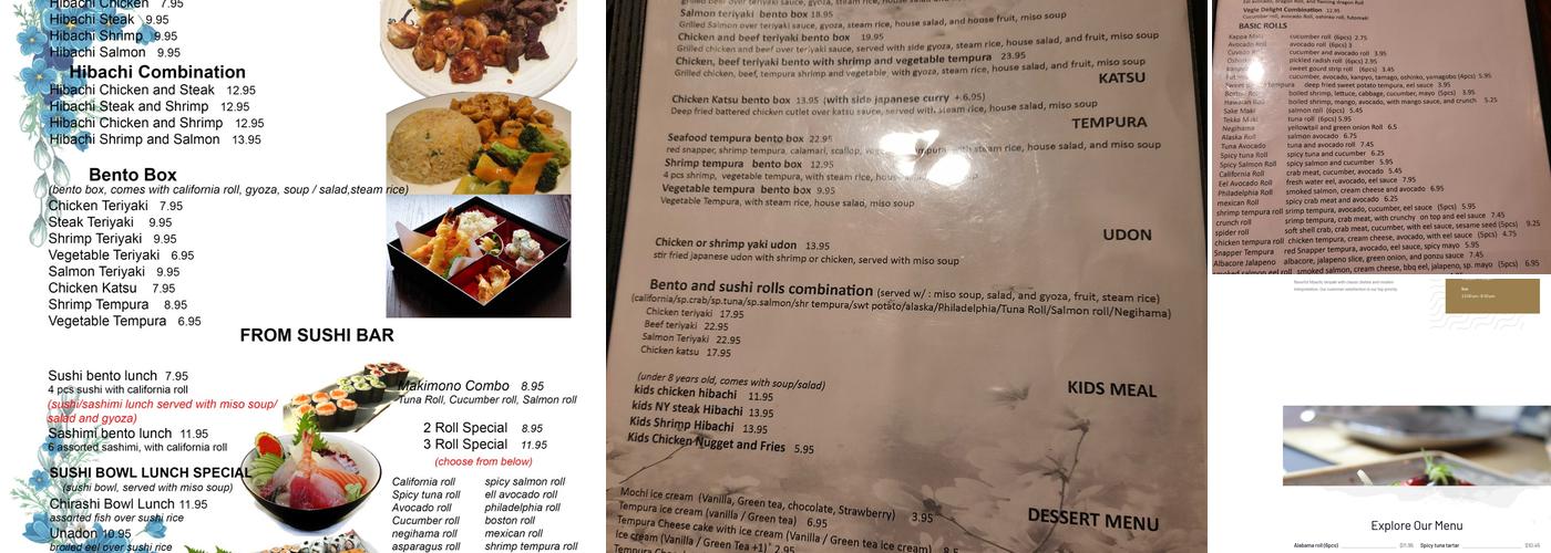 Ai Sushi & Grill Menu