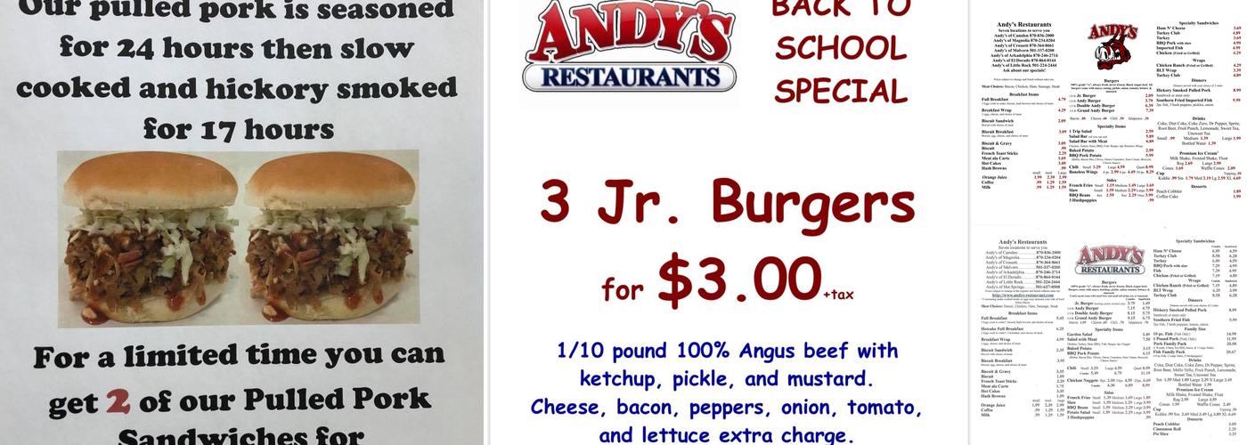 Andy's Menu