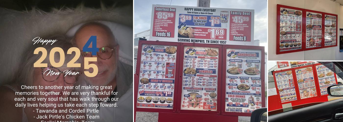 Jack Pirtle Fried Chicken Menu