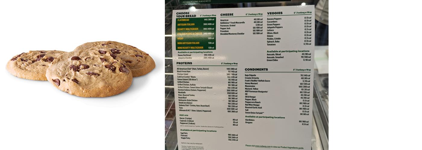 Subway Menu