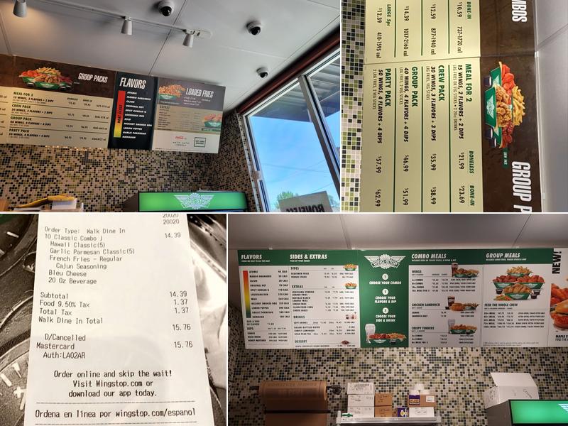 Wingstop Menu