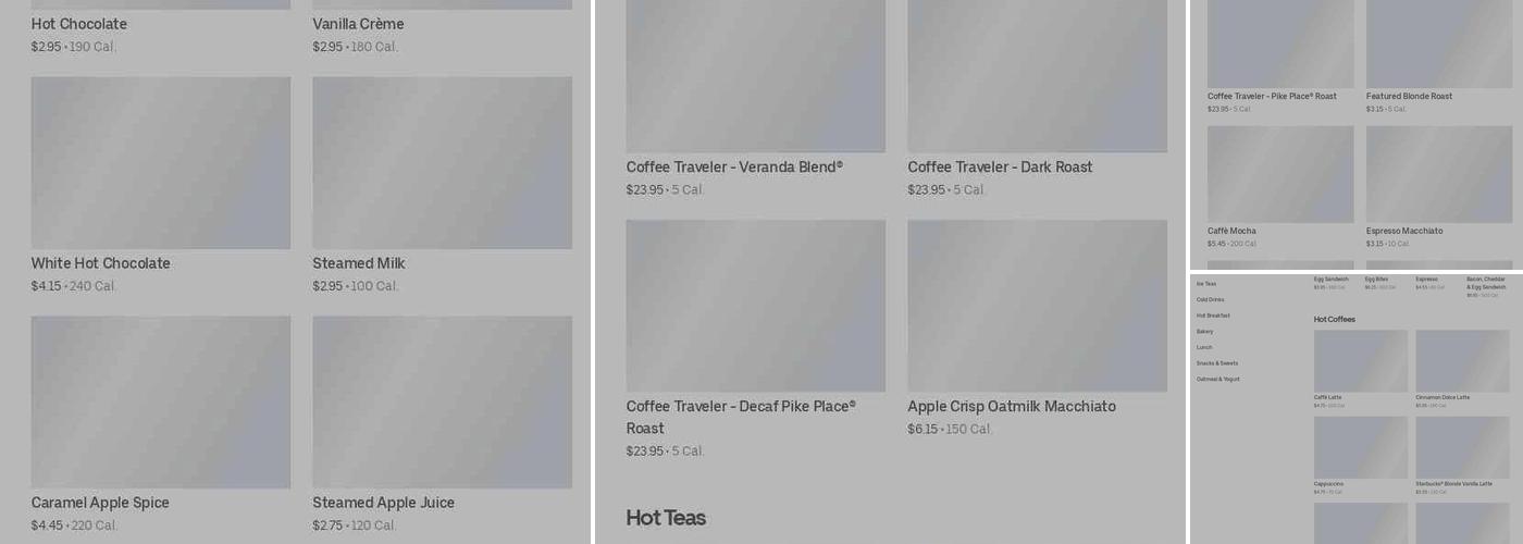 Starbucks Menu