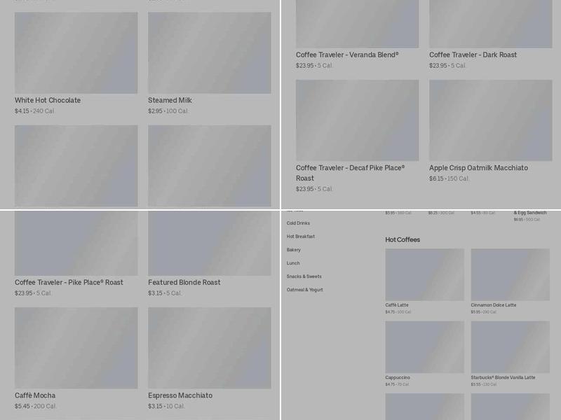 Starbucks Menu