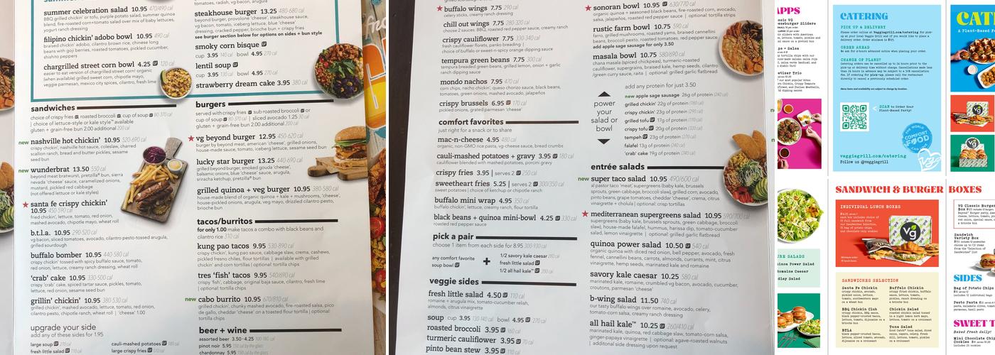 Veggie Grill Menu