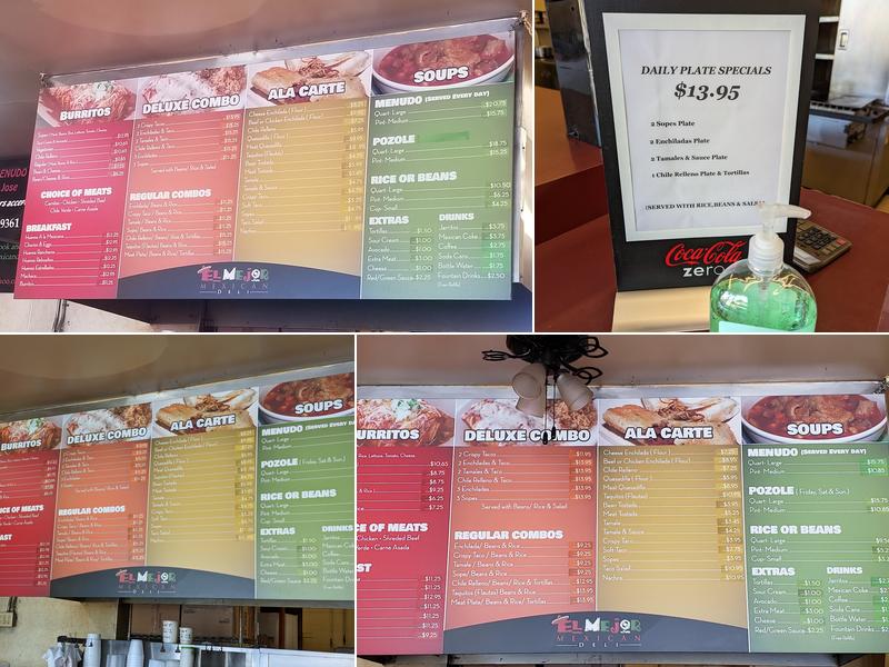 El Mejor Mexican Deli Menu