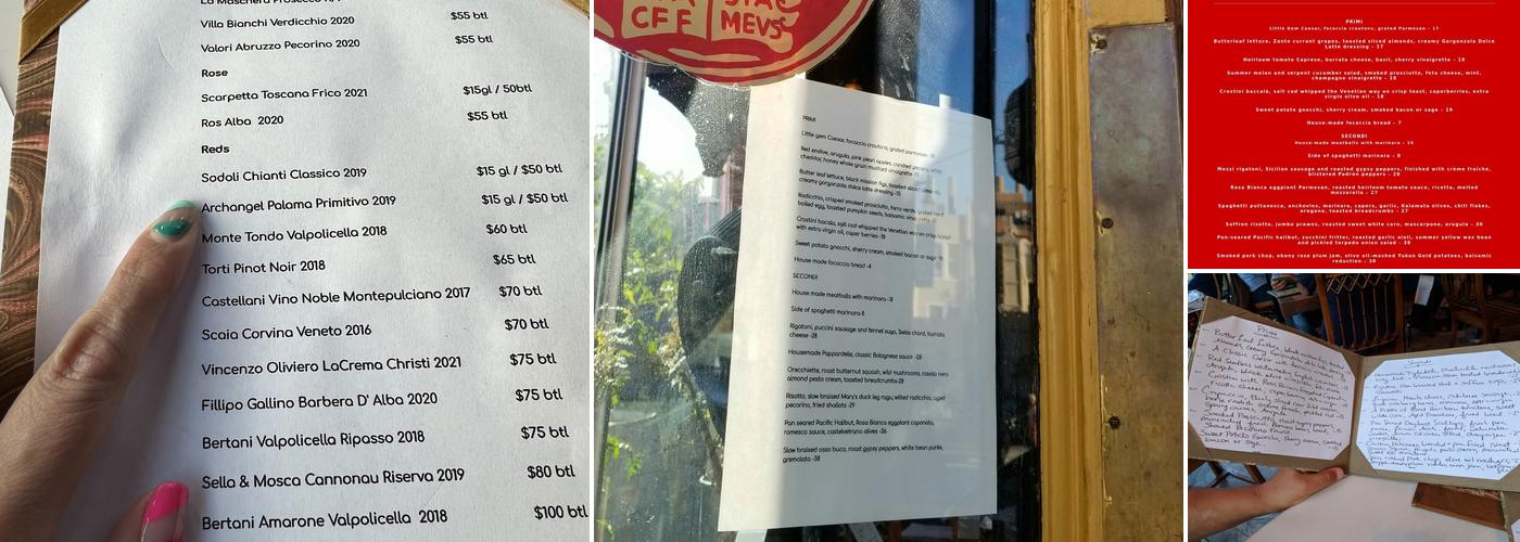 Da Flora Menu