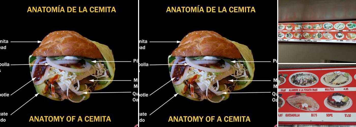 Cemitas Poblanas Menu