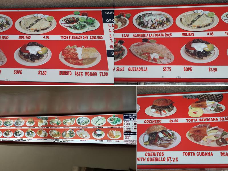 Cemitas Poblanas Menu
