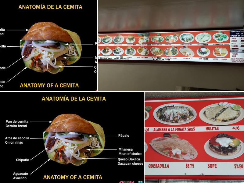 Cemitas Poblanas Menu