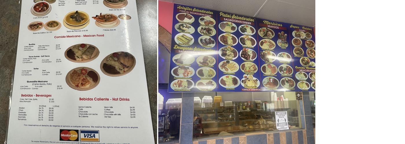 Morazan Menu