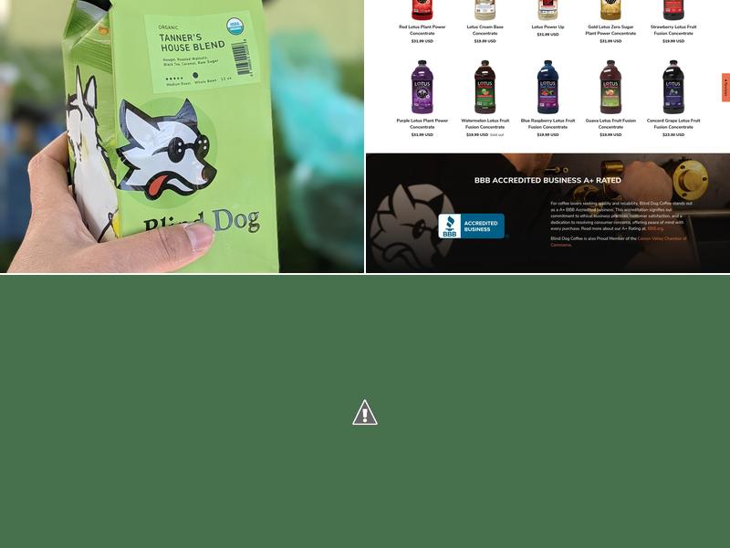 Blind Dog Coffee Roaster Menu