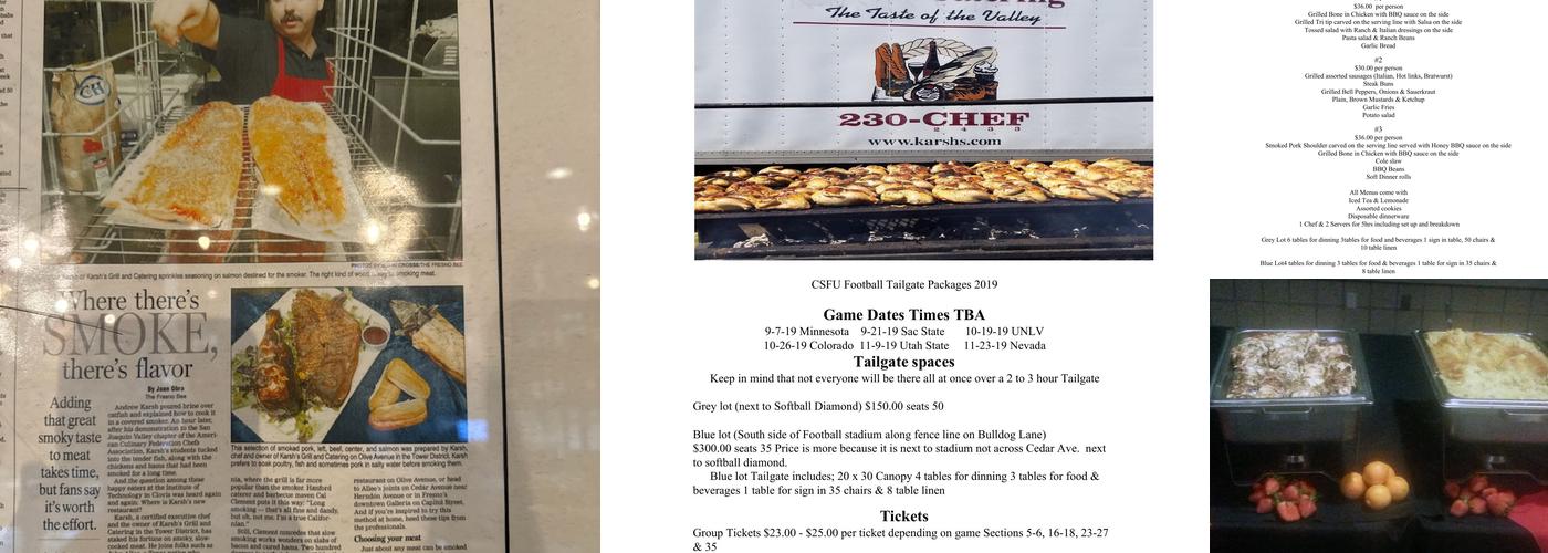 Karsh's Catering Menu