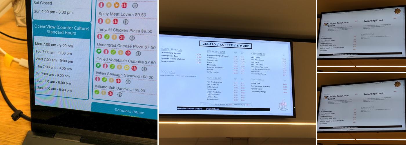 Oceanview Terrace Menu