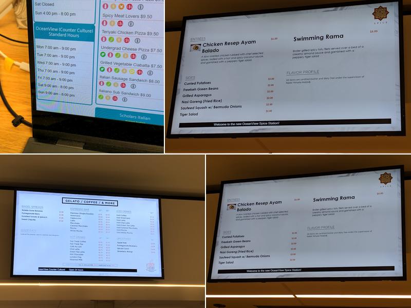 Oceanview Terrace Menu