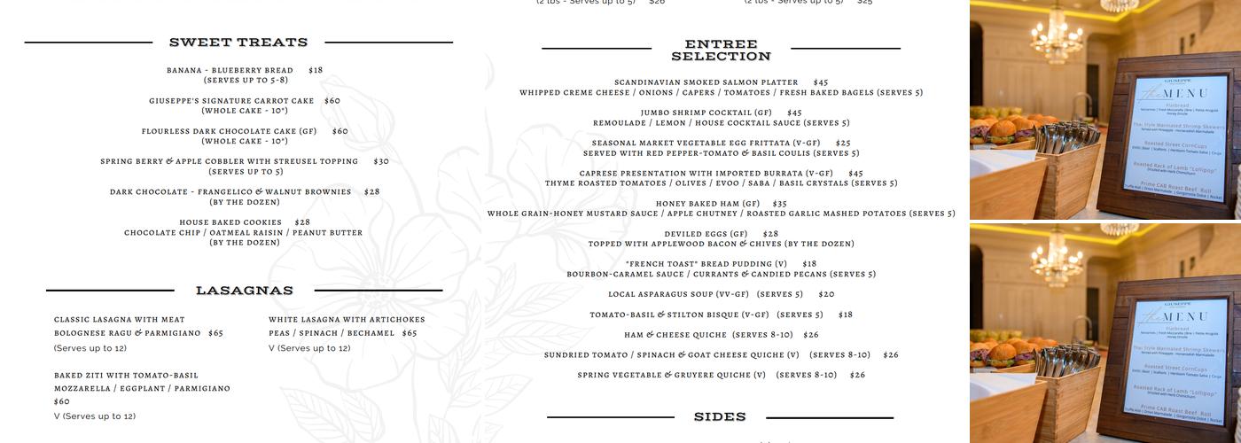 GRNFC Hospitality Group Menu