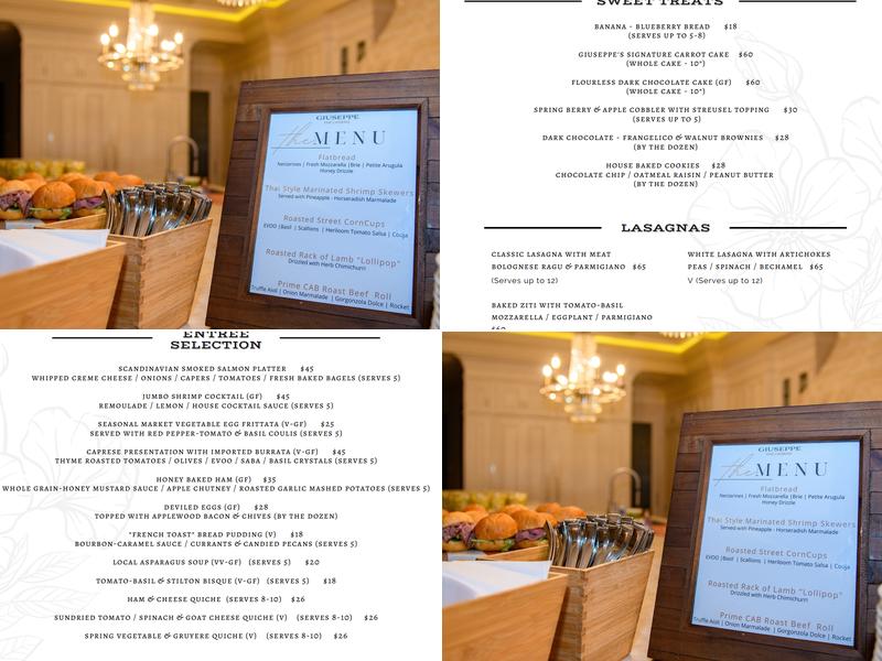 GRNFC Hospitality Group Menu